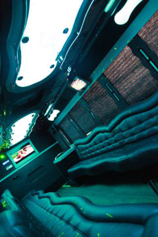 party bus rental los angeles stars r us limo bus leather interior